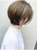 【morio成増/ムラマツ】カーキグレージュ ショートボブ