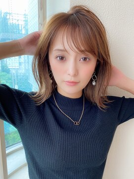 アフロート ディル(AFLOAT D'L) 大人かわいい ワンレンボブ 前下がりボブ ひし形シルエット KI