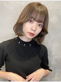 韓国風ボブ タンバルモリ 切りっぱなしボブ ハニーブラウン M621