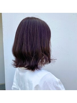 ジュエ ヘアー デザイン(Jue hair design) 波巻き×ワンカラーピンクラベンダー