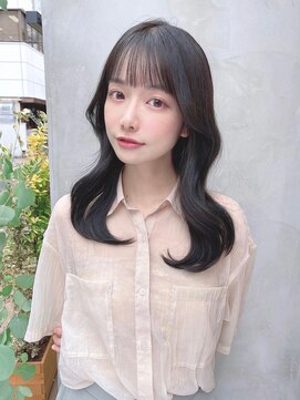 ミラリー トウキョウ(Mirareee Tokyo) 20代30代40代◎韓国ヘアー顔周りレイヤー青髪似合わせカットロブ