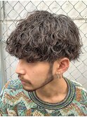 ツイストスパイラルパーマ波巻きパーマメンズマッシュウルフ