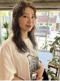 ロングパーマ/ピスタチオカラー/グレージュ/20代/30代