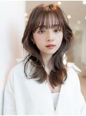 20代30代大人かわいい前髪　ひし形　韓国ヘア　美髪　前髪
