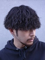メンズ波巻きスパイラルパーマプードルパーママッシュ韓国ヘア