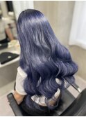 韓国風ブルー×ROSAエクステ/担当:【ギャル仙人】RENTA