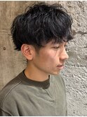 波巻きスパイラルパーマツイストスパイラルパーマメンズマッシュ