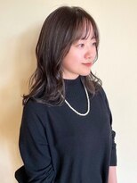 トップヘアーラウンジ 知立(TOP HAIR Lounge)&nbsp;ミディアムレイヤーが大人可愛い！/前髪パーマ/ニュアンスカラー