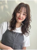 【Unami】くるっとミディアムパーマ　大楽