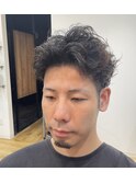 アップバングメンズパーマ