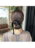 suzu お呼ばれヘア タイトヘアアレンジ 大阪 福島区 中之島