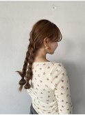【花鈴】ツインヘアアレンジ/ワインレッド/チェリーレッド