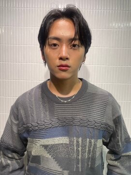 ハニー 町田(HONEY) 韓国マッシュブルーブラックスパイキーショートスペインカール2