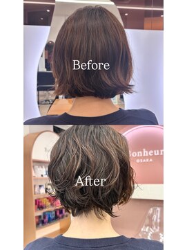 ボヌール オオサカ(Bonheur OSAKA) 梅雨前にフレンチボブパーマ／Minami