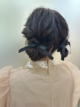 プランタンシエル(printemps CIEL) ツインお団子アレンジ