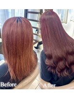 スタイル 横浜(STYLE)&nbsp;【南波　担当】be/af中明度パープルカラー＋パープルエク８０本