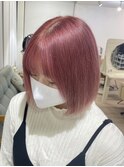 ボブスタイル/ピンクボブ/ダブルカラー