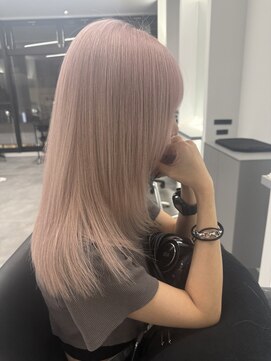 ナンバー 竪町(number+) 20代30代大人可愛いシアーピンク透明感艶ストレート