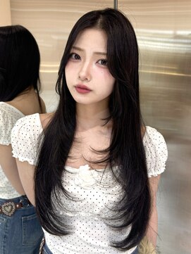 ルームバイシー 新宿(Loom. by Sea) 〇黒髪×クラゲヘア[ココアベージュ/レイヤーカット]