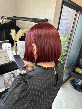 トリコ(ToricO) ワインレッド　チェリーレッド　ダブルカラー　ブリーチ