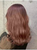顔周りレイヤー　透明感ヌーディベージュカラー