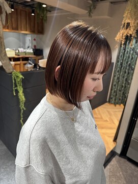 髪質改善ストレートxボブ