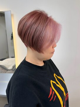 セルン(cerne) ミルクティーベージュダブルカラーショートボブ30代40代