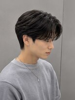 《メンズ/曲がる縮毛矯正/メンズパーマ》nui MEN 茨木店&nbsp;ミルクティーブロンド/ダークブルー/デジタルパーマ/茨木
