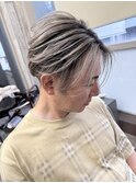 白髪ぼかしバレイヤージュ/シルバーカラー/ハイトーンカラー