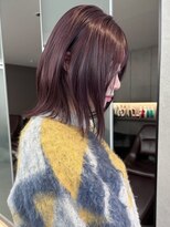 シエル バイ ケンジ 登戸 生田(CIEL by KENJE)&nbsp;軽やかミディアムボブ×ワインレッド
