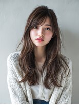 ロッソ 越谷店(Rosso)&nbsp;大人可愛いふんわり斜めバングロング