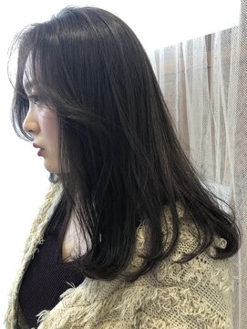 エムサロン 前橋川原(emusalon) 大人グレージュ かきあげバング