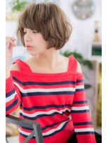 ヘアアンドビューティー ミック(Hair & Beauty miq) モフモフ感☆ショコラベージュグラボブショートa