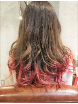 ヘアサロン レゴリス(hair salon REGOLITH) 『 裾カラー ☆ ワンブリーチで高発色 ☆ ピンク系カラー 』