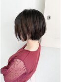 大人かわいい小顔丸みのあるショートボブ 20代30代40代
