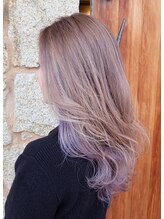 シェロヘア(cielo HAIR) インナーカラー ホワイトパープル
