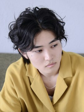 ロアーヘアー フォルド 小倉店(RAWR hair FOLD) 【RAWR】メンズパーマ_センターパートウルフ