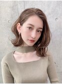 大人可愛いくびれボブ☆ミルクティブラウン