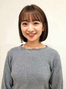 e.m.a プレミアムビューティーサロン 栄駅店(e.m.a PREMIUM BEAUTY SALON) ミルクティーベージュカラー×大人可愛い丸みボブ