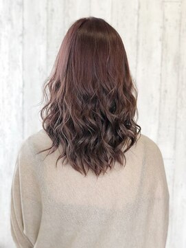 エアービジュー(Air Bijou) ゆるふわ波ウェーブ×美髪3Dカラーピンクパープル