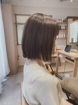 クラップス 上大岡(CLAPS)&nbsp;ストンボブ/切りっぱなし/ボブ/ストレート/まろやかベージュ