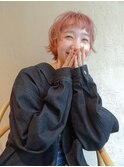 ボブウルフ ペールピンク ピンクカラー フルバング【Riku】