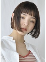 トリッカ 代官山(tricca)&nbsp;【tricca代官山rin】ミニボブ/オン眉/暗髪/大人小顔/30代/40代