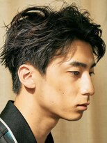 ノイ(noi) センターパートメンズマッシュパーマニュアンスパーマ刈り上げ