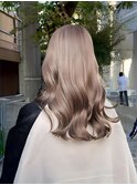 韓国ヘアミルクティーアッシュベージュカラー30代原宿ブリーチ