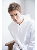 スパイキーショート ブルーブラックスペインカール 韓国マッシュ