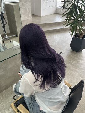 ノートエートル 西金沢(Nought etre) パープルカラー10代20代ブリーチカラー