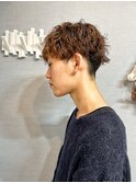 マッシュ×波巻きパーマ