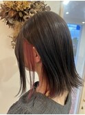 カット+インナーカラー