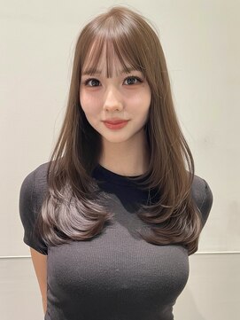 パルス ヨコハマ(PULSE yokohama) 小顔レイヤーカット髪質改善ヘーゼルベージュ